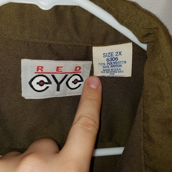 Red Eye Vintage Dress Shirt XXL - Picture 2 of 6